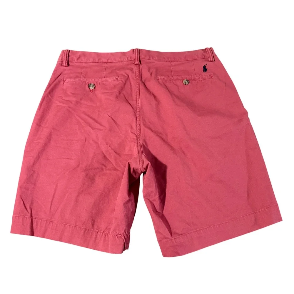 Polo Ralph Lauren Mens Stretch Classic Fit Chino Shorts Pink Coral Size 33